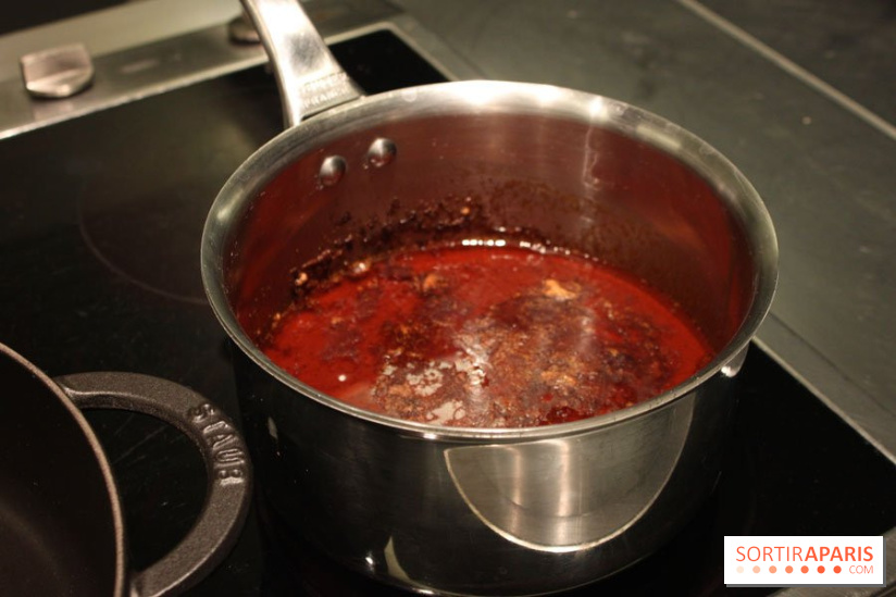 Cours de cuisine spécial Homard à l'Ecole Ducasse : la réduction