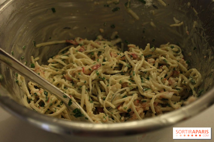 Cours de cuisine spécial Homard à l'Ecole Ducasse : rémoulade de radis noir
