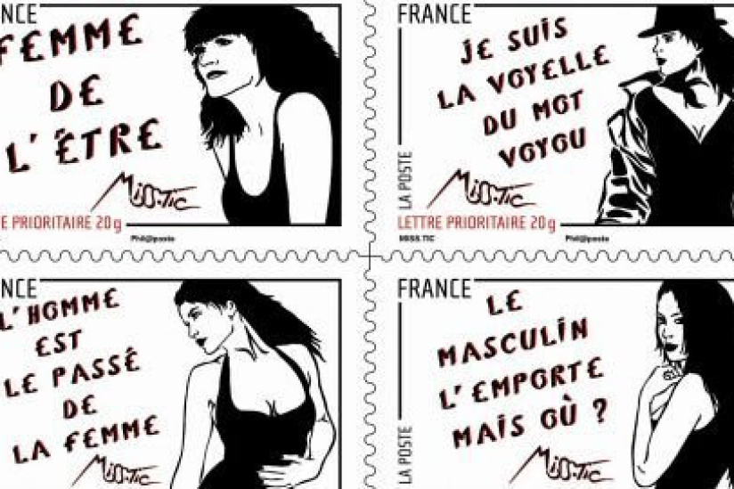 Miss.Tic, timbres, journée de la femme, carré d'encre, Fanny Guillon-Laffaille