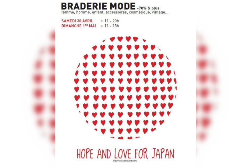 hope and love for japan, braderie mode