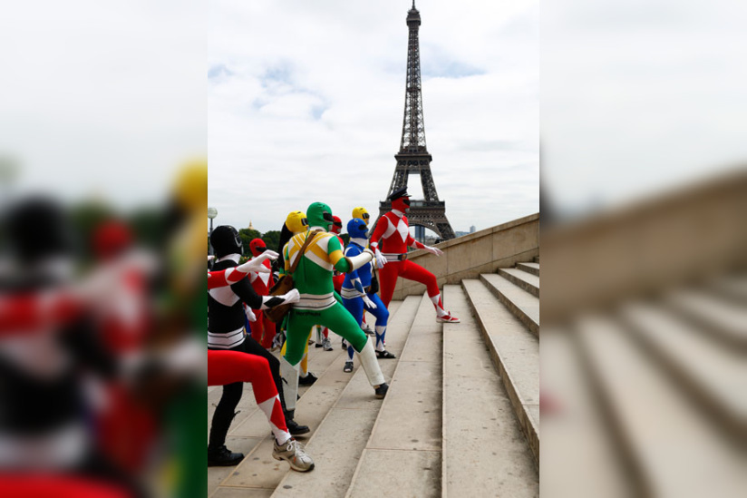 Le Flash Mob Power Ranger à Paris