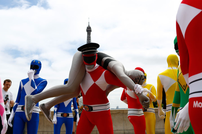 Le Flash Mob Power Ranger à Paris