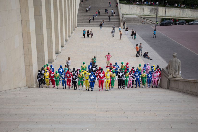 Le Flash Mob Power Ranger à Paris