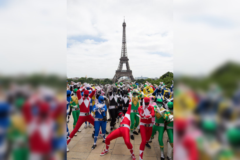 Le Flash Mob Power Ranger à Paris