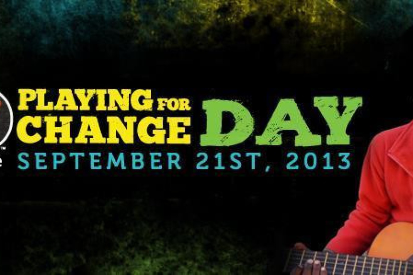Playing for change day in Paris