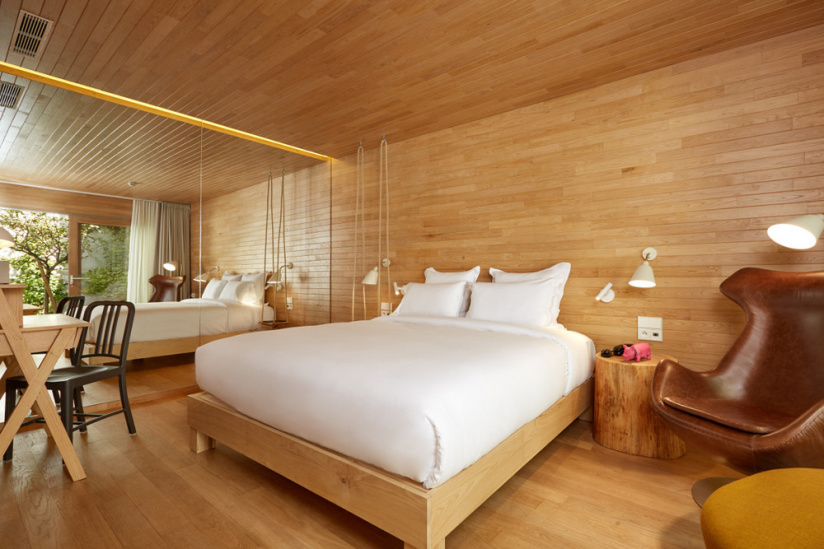 Ouverture de la 1ère chambre cabane dans le jardin du 9 Hôtel Montparnasse