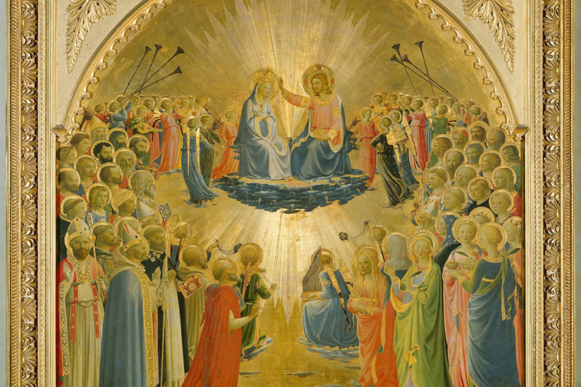 Fra Angelico (1387-1455)
Le Couronnement de la Vierge, 1434-1435
Inv. 1890, n. 1612, tempera sur bois, 114 × 113 cm, Galerie des Offices, Florence 
© 2010. Photo Scala, Florence - courtesy of the Ministero Beni e Att. Culturali

