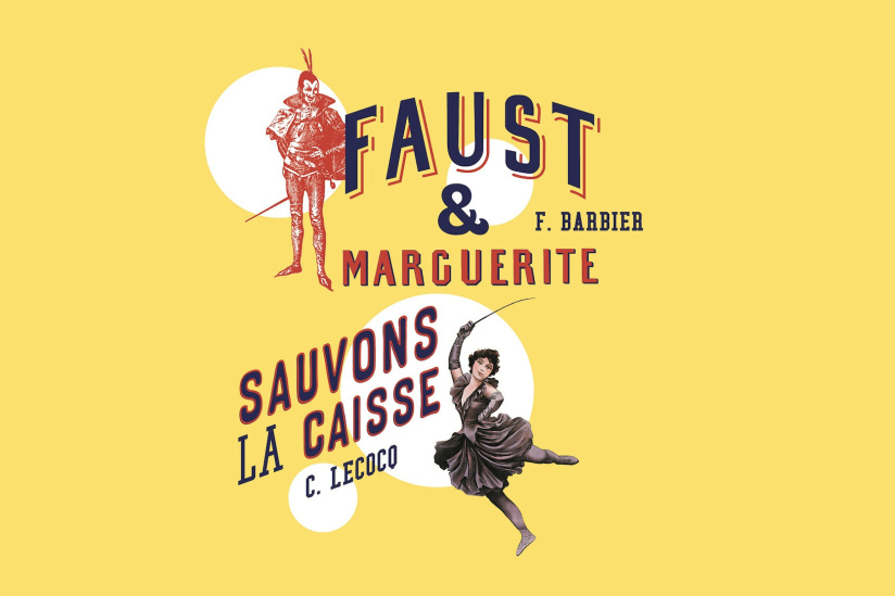 SAUVONS LA CAISSE de C. Lecocq et FAUST ET MARGUERITE de F. Barbier, opérettes au  Studio Marigny