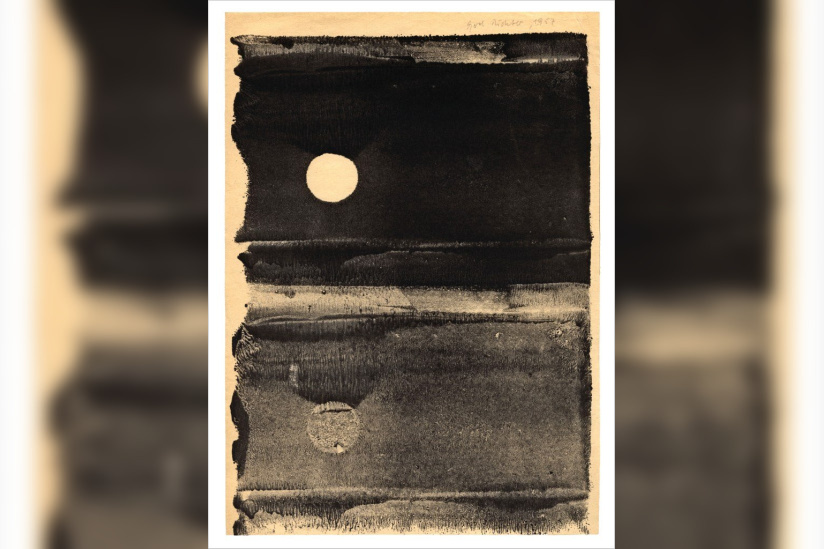 exposition Richter Paris 2012, exposition Richter Musée du Louvre, exposition musée Louvre Juin 2012, dessins Richter Musée Louvre Juin 2012 | Crédit photo : Gerhard Richter, Elbe 2/30 ©ADAGP  ©Kunstmuseum Winterhur