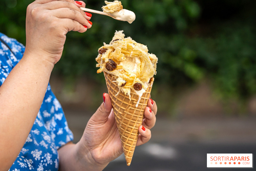 Insolite, la glace panettone de Christophe Louie à découvrir l'été à Paris