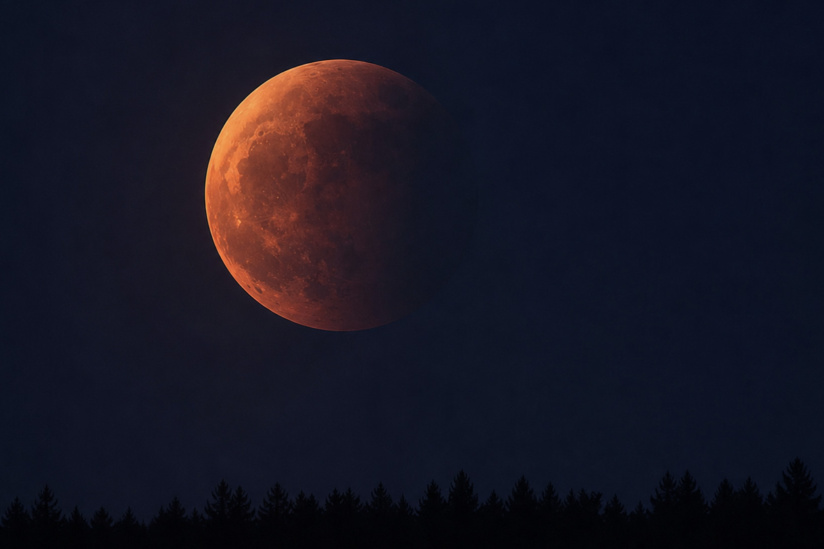 Pleine Lune de l'Esturgeon 2026 : éclipse lunaire partielle et lune qui vire au rouge