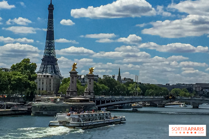 Visuel paris Tour Eiffel Seine Bateau mouche