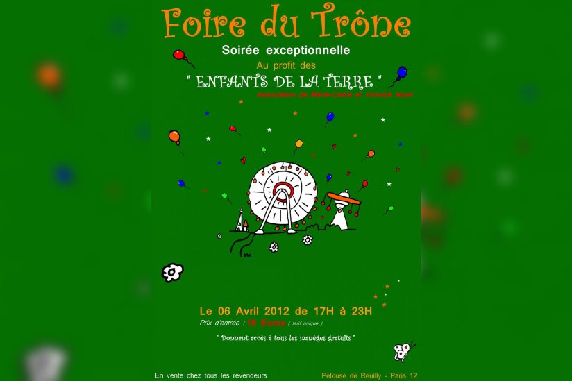 La soirée d'inauguration de la Foire du Trône pour "Des enfants de la terre", yannick noah