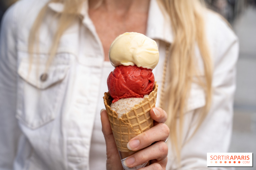Fruits givrés, glaces aux saveurs bretonnes et kouign-amann glacé à la Glacerie Paris