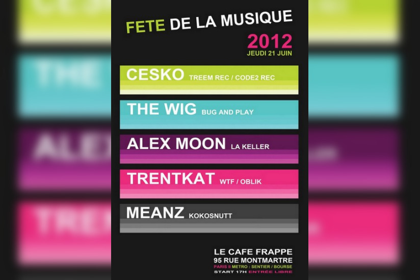La Fête de la Musique 2012 au Cfé Frappé, rue Montmartre