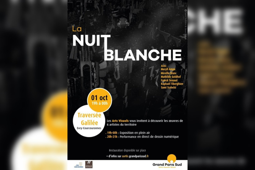 Nuit Blanche 2022 à Evry-Courcouronnes, exposition et performance sur la Traversée Galilée