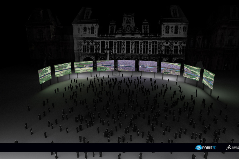 paris la soirée à remonter le temps, 3d, parvis hotel de ville