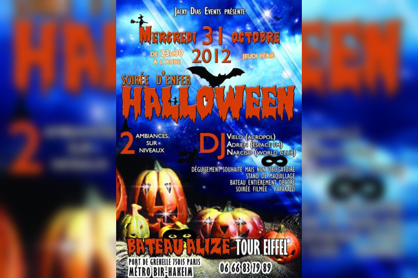 Soirée d'enfer Halloween 2012 au Bateau Alizé Tour Eiffel