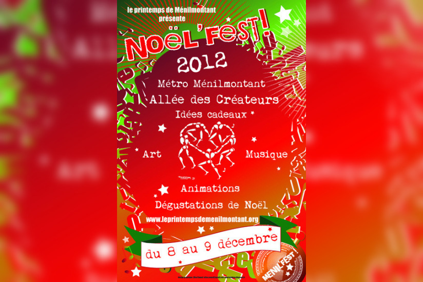 Noël'Fest 2012, l'allée des créateurs de Ménilmontant