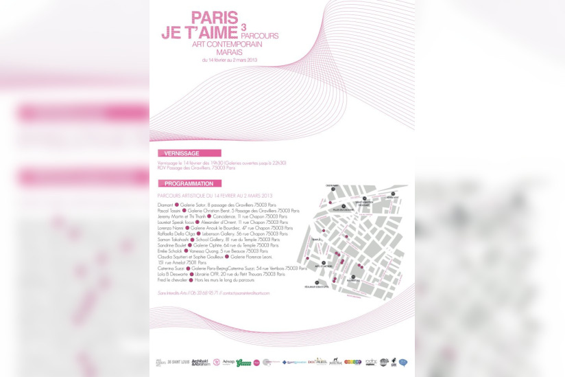 Paris je t'aime 3, le parcours artistique en forme de cœur