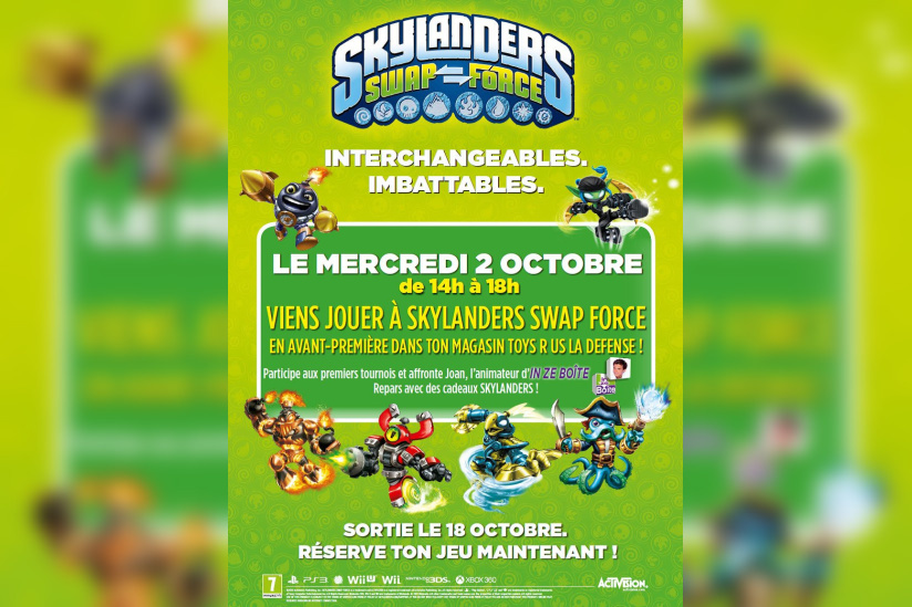 Grands Tournois Skylanders Swap Force au Toys de la Défense