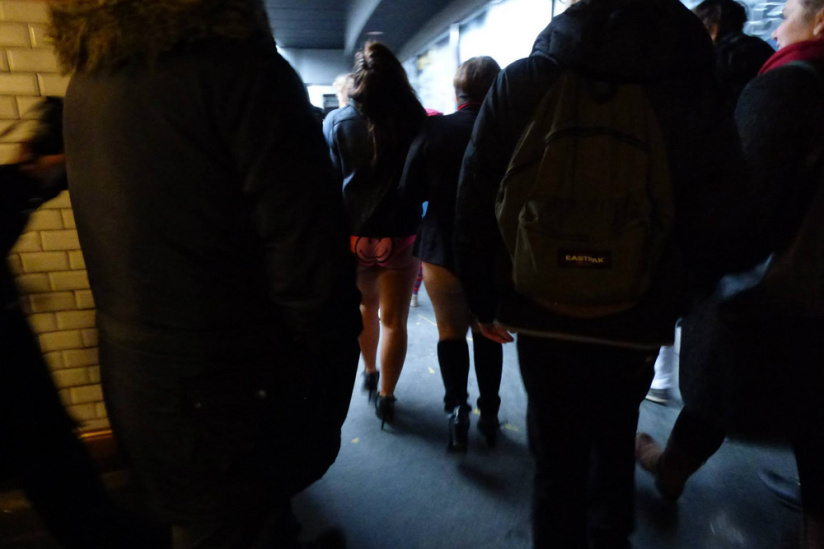 No Pants Subway Ride Paris 2014