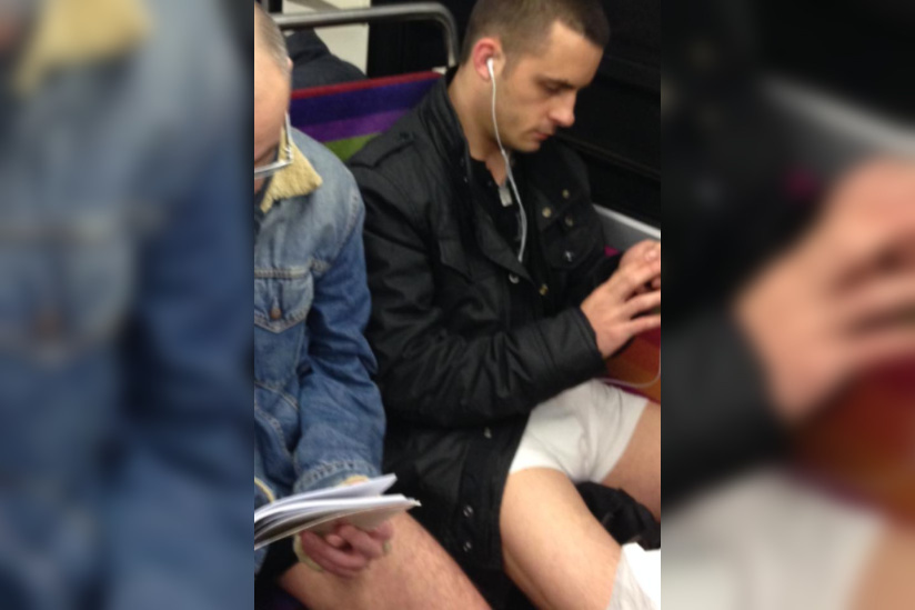 No Pants Subway Ride Paris 2014