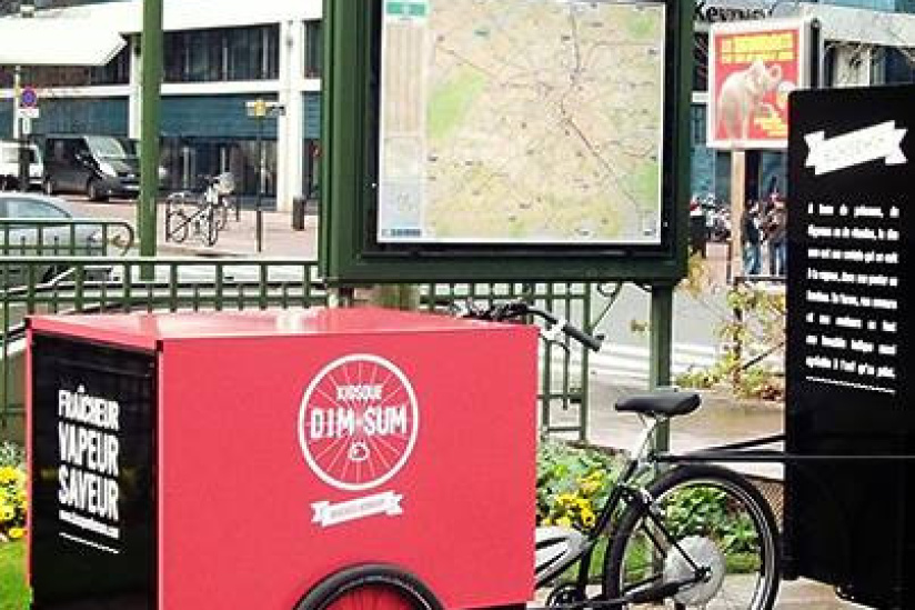 Kiosque Dim Sum : vélo triporteur écolo et bouchées hongkongaises