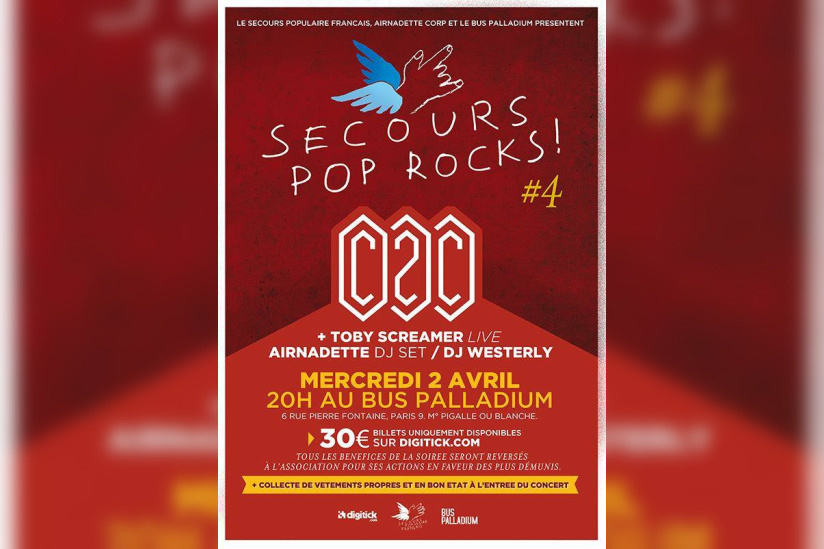 Secours Pop Rocks 4 au Bus Palladium avec C2C Sortiraparis