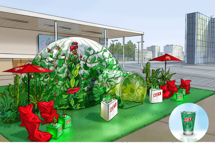 Bulle de fraîcheur mentholée sur le Parvis de la Bibilothèque François Mitterrand