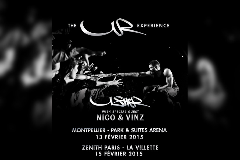 Usher en concert au Zénith de Paris en février 2015