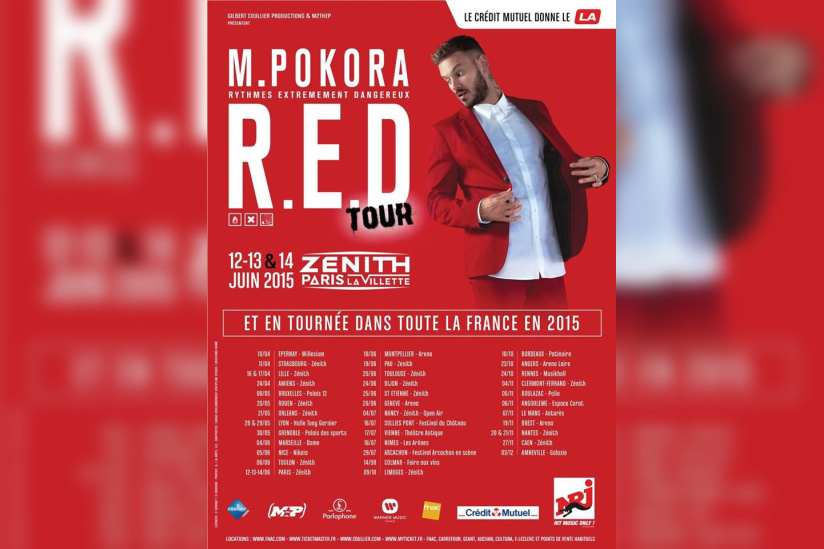 M. Pokora en concerts au Zénith de Paris en juin 2015