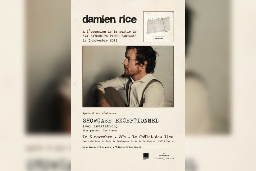 Damien Rice en showcase privé au Chalet des îles