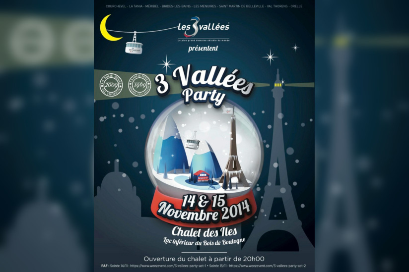 « 3 Vallées Party » au Chalet des Iles à Paris  