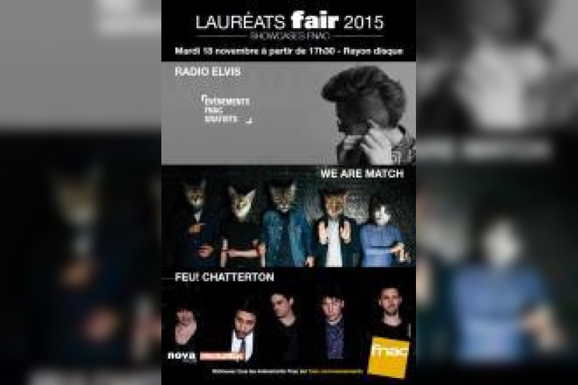 Les lauréats du Fair 2015 en showcase gratuit à la Fnac Forum des Halles 