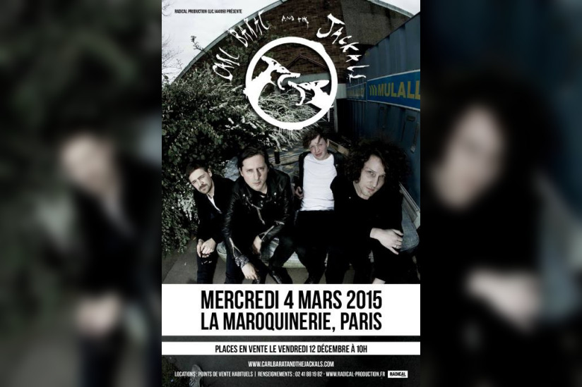 Carl Barât and The Jackals en concert à La Maroquinerie de Paris en 2015