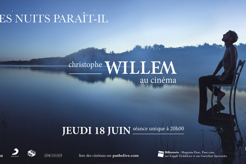 Christophe Willem présente « Les Nuits Paraît-Il » au cinéma : séance unique le 18 juin 2015