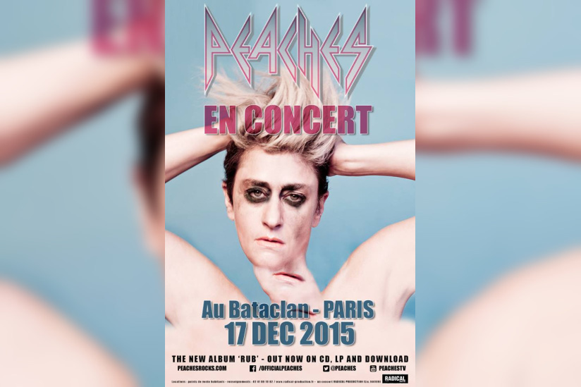 Peaches en concert au Bataclan de Paris en décembre 2015