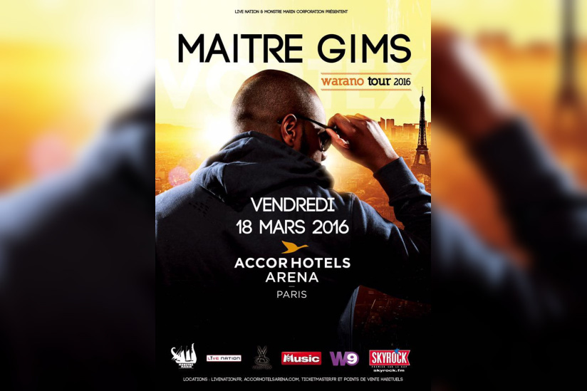 Maitre Gims en concert à l’AccorHotels Arena de Paris en 2016