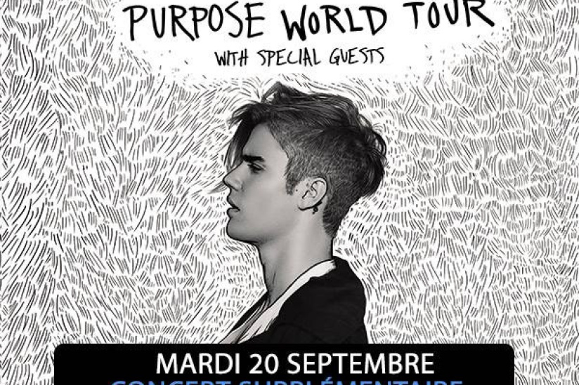 Justin Bieber en concerts à Bercy Paris en 2016