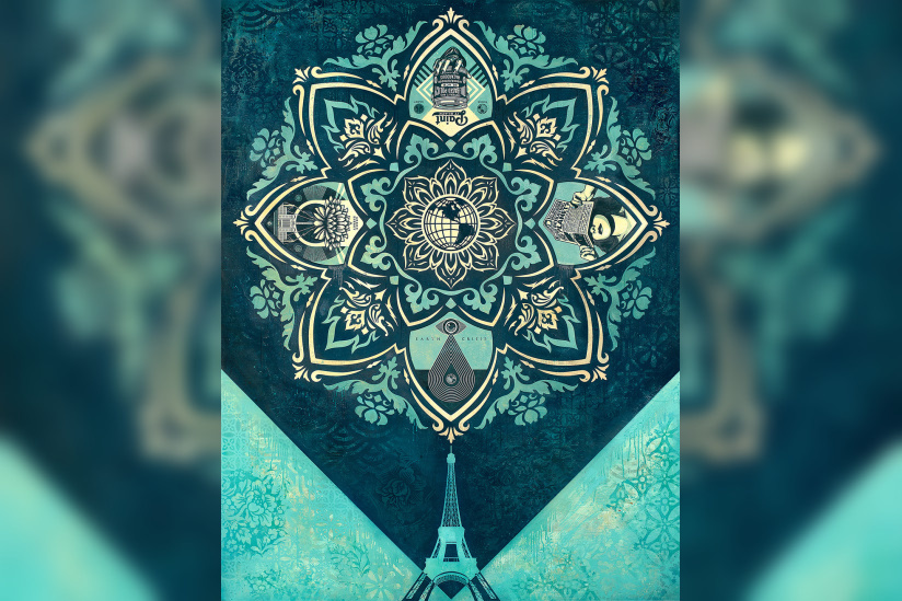 Exposition "Earth Crisis" by Shepard Fairey à la Galerie Itinerrance 