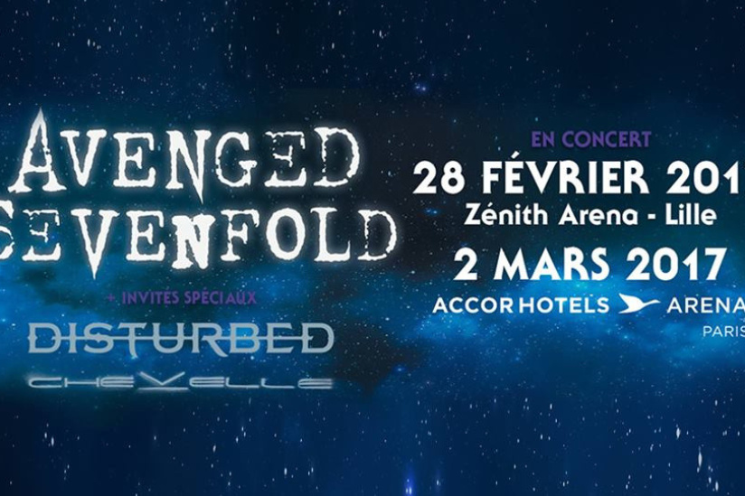 Avenged Sevenfold en concert à l'Arena Bercy de Paris en 2017