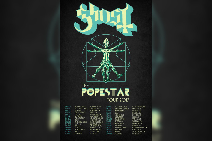 Ghost en concert à l’Olympia de Paris en avril 2017