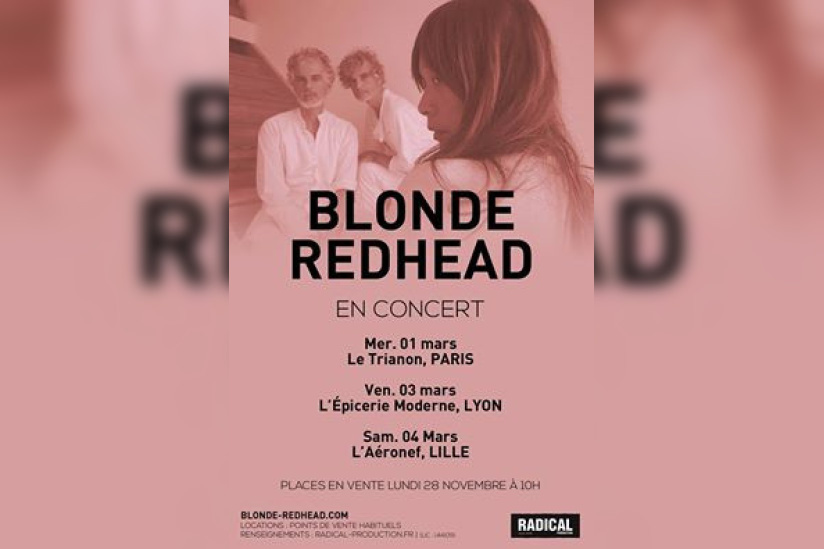 Blonde Redhead en concert au Trianon de Paris en mars 2017