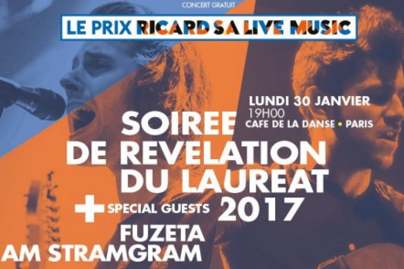 Prix Ricard SA Live Music : soirée de révélation du lauréat 2017 au Café de La Danse