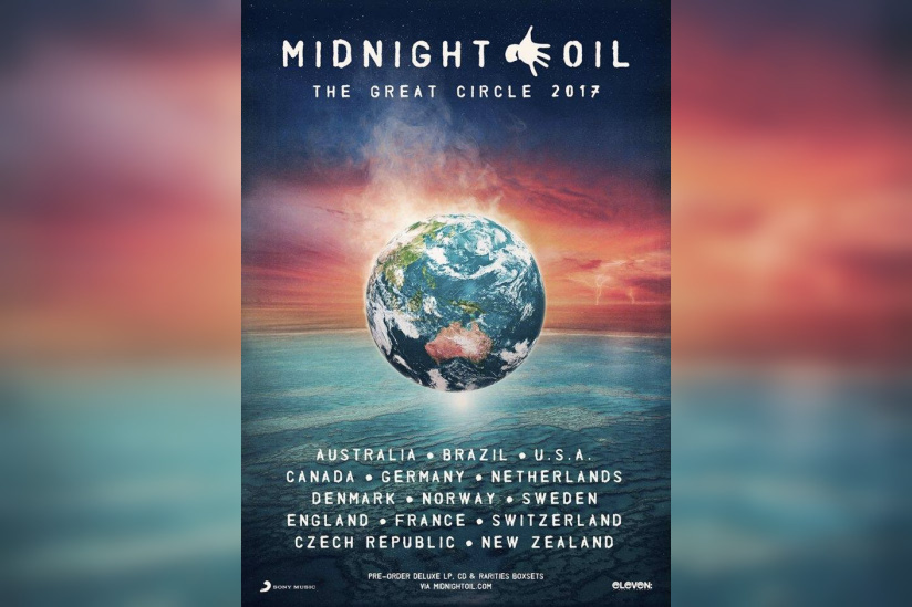 Midnight Oil en concert à l'Olympia de Paris en juillet 2017