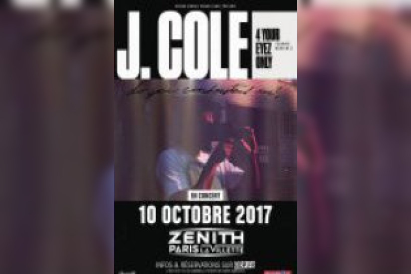 J.Cole en concert au Zénith de Paris en octobre 2017 