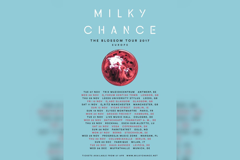 Milky Chance en concert à L'Elysée Montmartre de Paris en novembre 2017