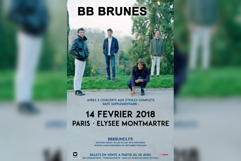 Les BB Brunes en concert à L’Elysée Montmartre de Paris en février 2018