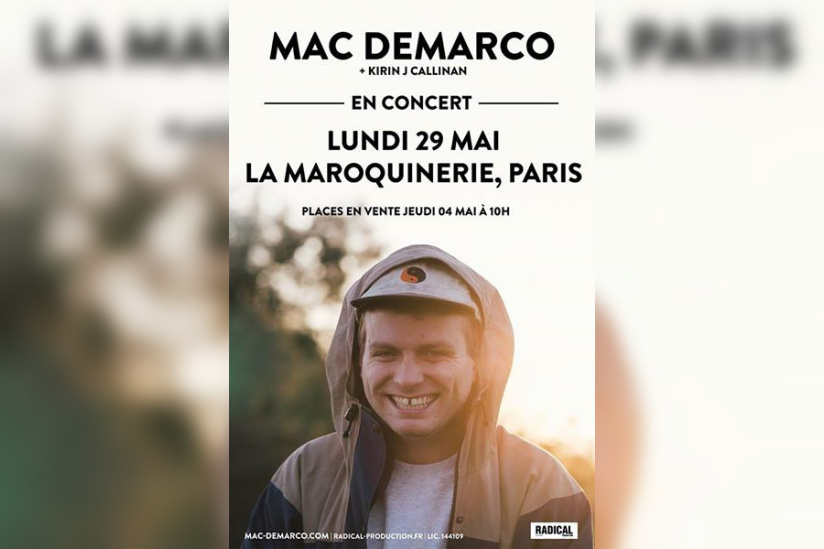 Mac DeMarco en concert à La Maroquinerie de Paris en mai 2017
